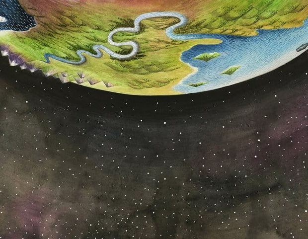 Ilustración del director de Sophie Blackall, para el libro “If you come to Earth” (Si vienes a la Tierra).