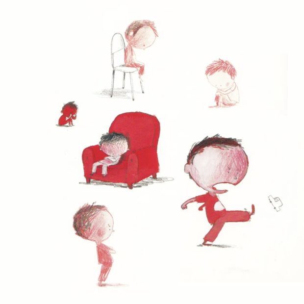 Ilustración de Olivier Tallec para el libro “The Scar” (La herida), de Charlotte Moundlic.