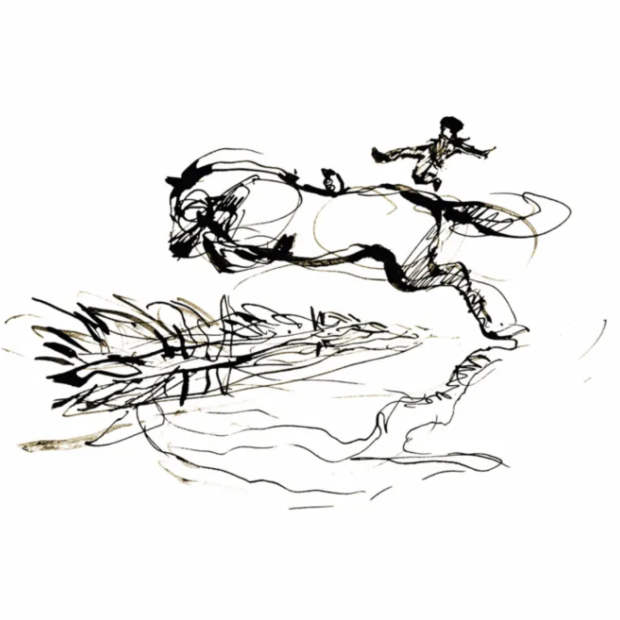 Ilustración de Charlie Mackesy para su libro “The Boy, the Mole, The Fox and the Horse” (El niño, el topo, el zorro y el caballo).
